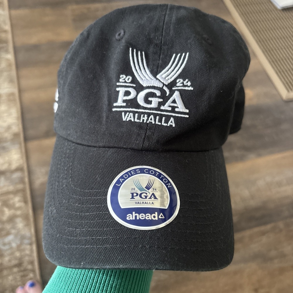 2024 PGA Championship Valhalla Golf Hat Strap Back Ladies Black Ahead Cap NWT